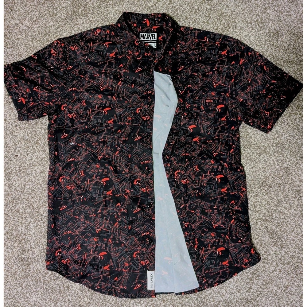 RSVLTS Marvel Shirt Mens XL Spiderman Miles Morales City Slinger After Dark